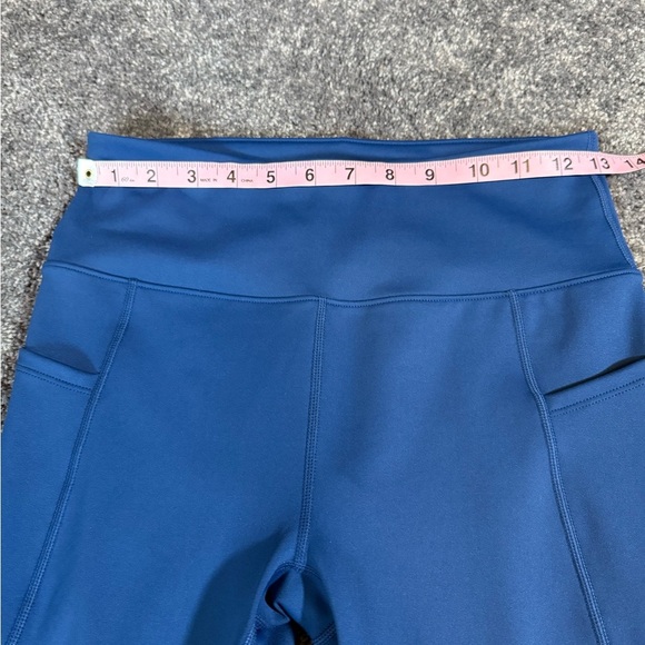 NWT Isabella Blue Athletic Yoga Workout Seamed High Waist Leggings Women Small - Picture 3 of 7